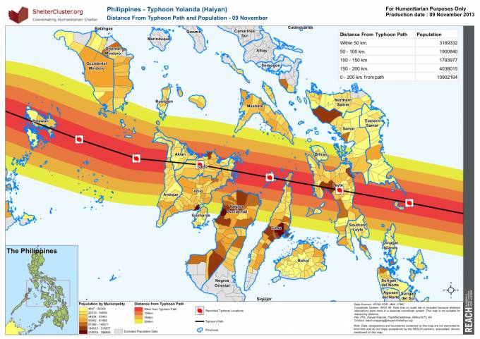 map-philippines De Wee deen den Typhoon Yolanda (Haiyan) duerch d’Philippine gemaach huet…